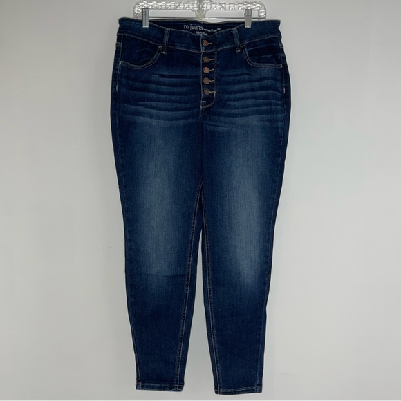Maurices Jeans M Jeans By Maurices Highrise Dark Wash Button Up